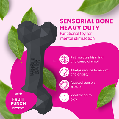 Interactive Heavy Duty Dog Chew Toy with Treat Slots - Heavy Duty | Sensorial Bone